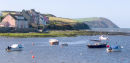 Newport Marina, Pembrokeshire, and Dinas Head in summer
